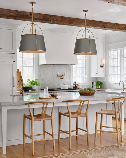 Hinkley Clarke Down Chandelier, 4-Light, Dark Brass, 24.5"W (4895LDB 9U2A0)