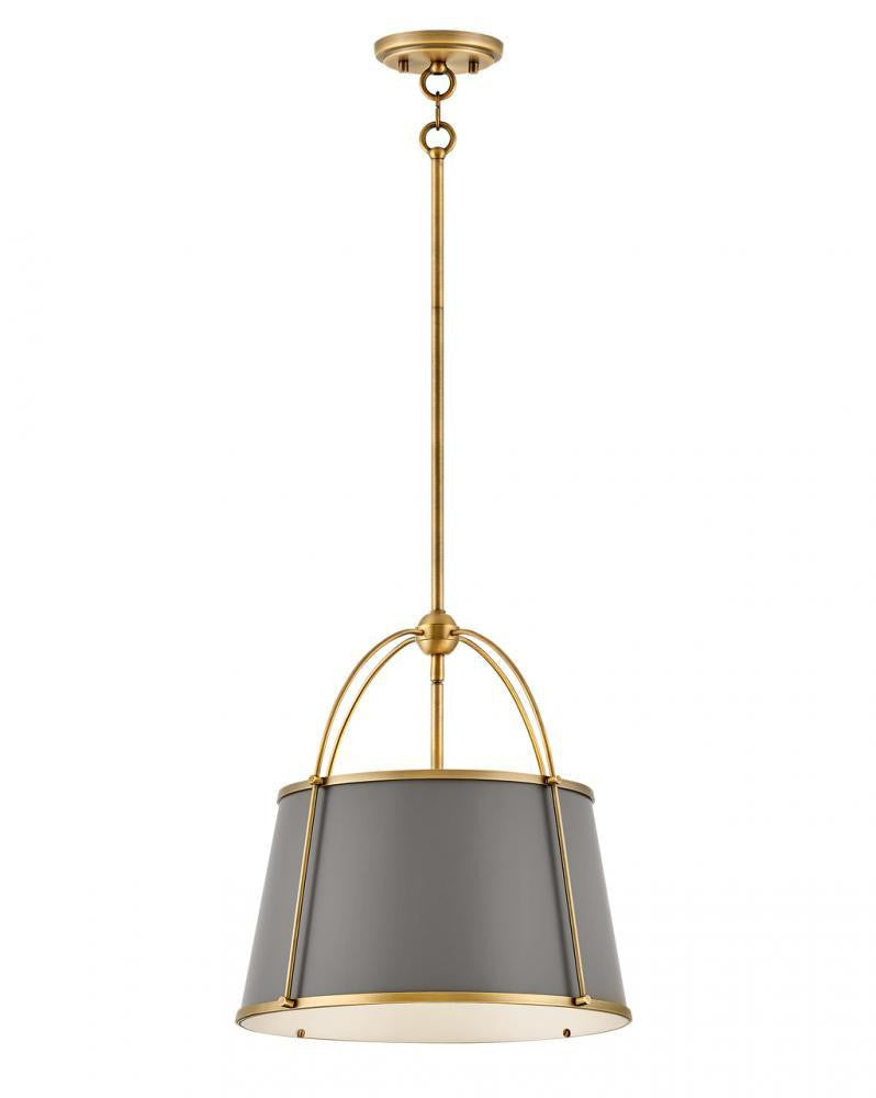 Hinkley Clarke Drum Pendant Lacquered Dark Brass