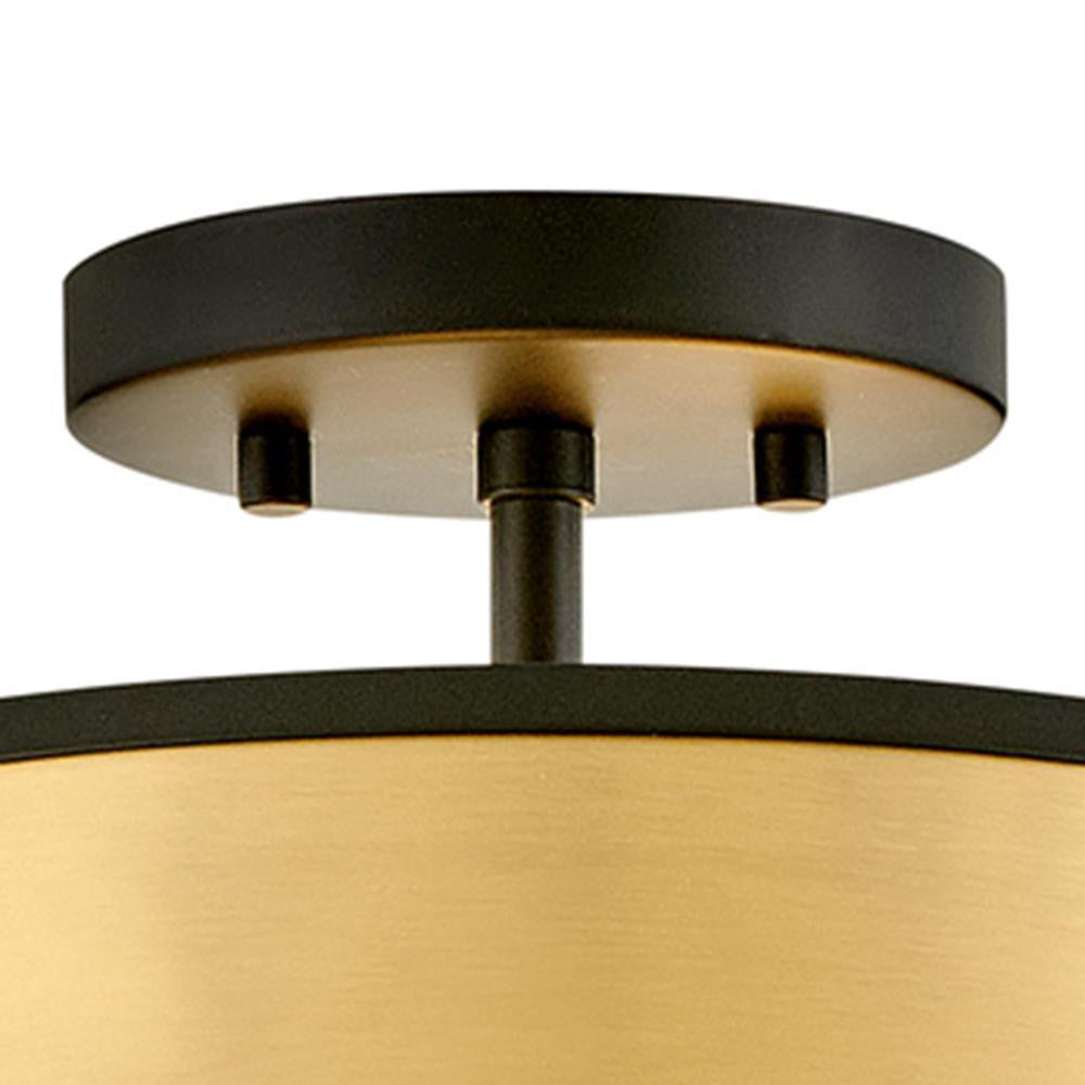 Hinkley Clarke Medium Semi-Flush Mount Black, Brass