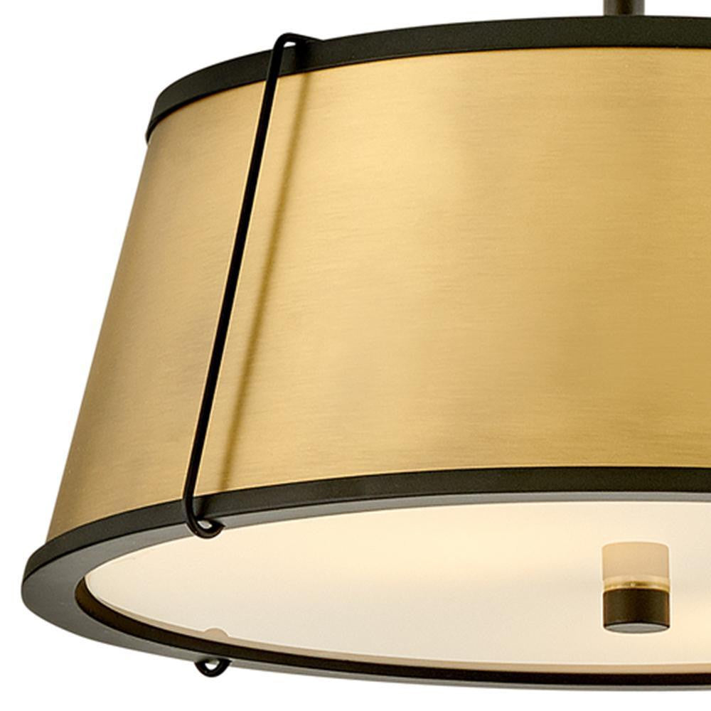 Hinkley Clarke Medium Semi-Flush Mount Black, Brass