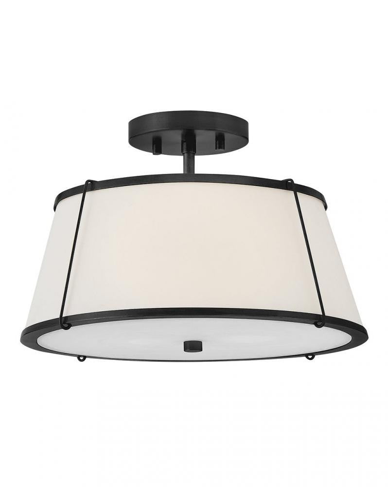 Hinkley Clarke Medium Semi-Flush Mount Black