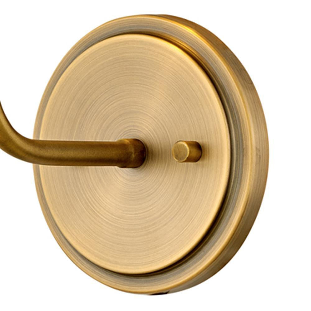Hinkley Clarke Medium Single Light Sconce Lacquered Dark Brass, Dark Matte Grey 7.25"W x 15.75"H x 8.75"L Metal Shade