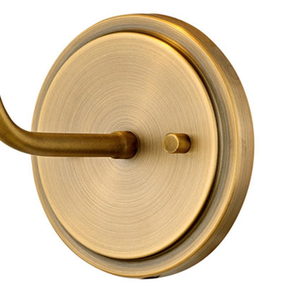 Hinkley Clarke Medium Single Light Sconce Lacquered Dark Brass, Dark Matte Grey 7.25"W x 15.75"H x 8.75"L Metal Shade