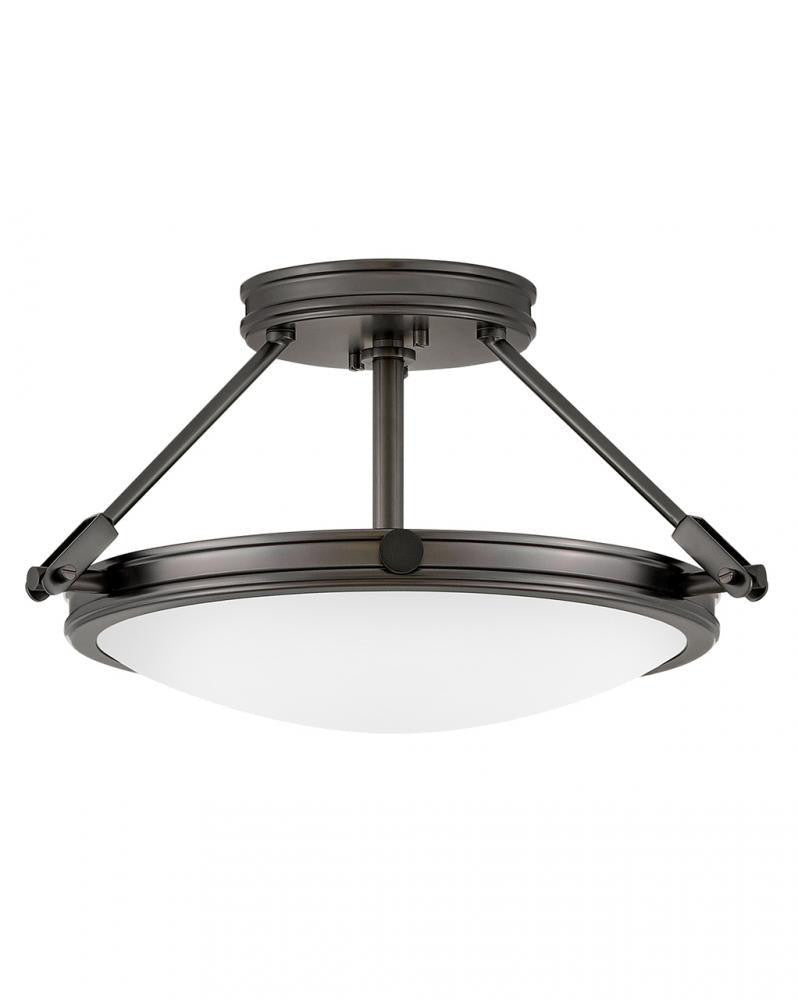 Hinkley Collier Small Semi-Flush Mount Black Oxide
