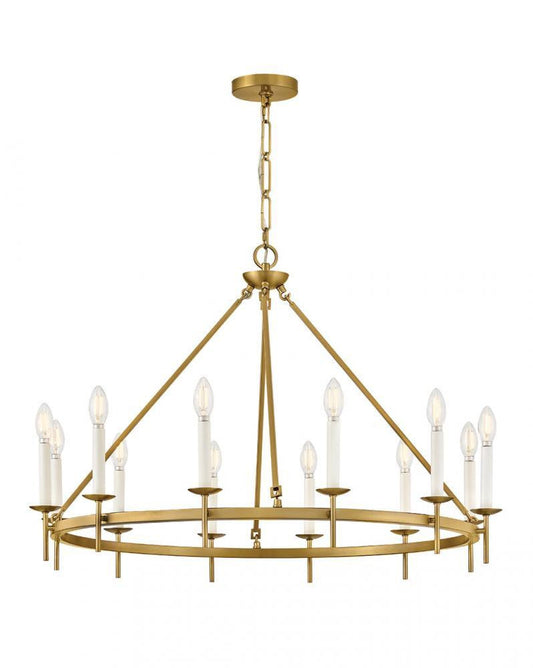Hinkley Copely Large Ring Chandelier Lacquered Brass