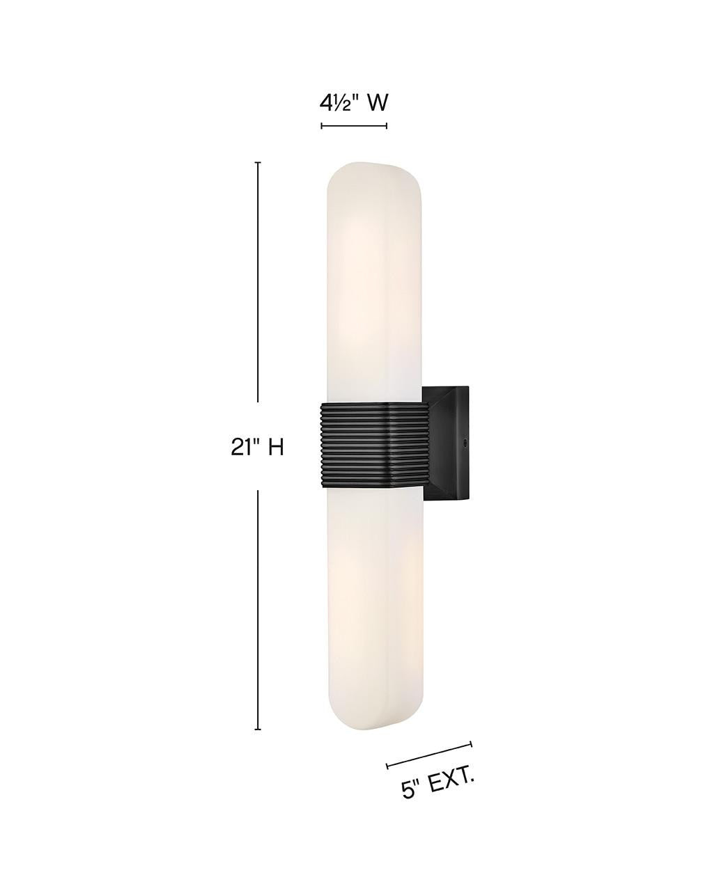 Hinkley Cotes Large LED Sconce Painted Black Oxide