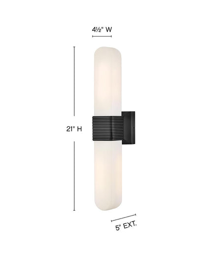 Hinkley Cotes Large LED Sconce Painted Black Oxide