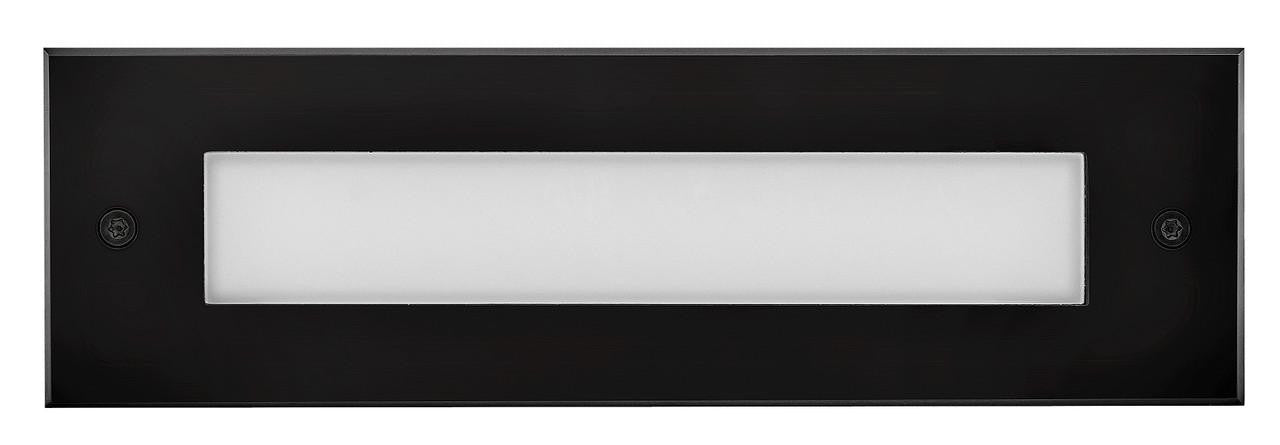 Hinkley Dash LED Flush Step Light 120V Stainless Steel Black 8.75"W x 3.75"H x 1.25"L Flat