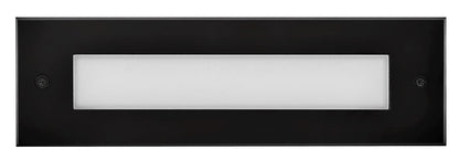 Hinkley Dash LED Flush Step Light 120V Stainless Steel Black 8.75"W x 3.75"H x 1.25"L Flat