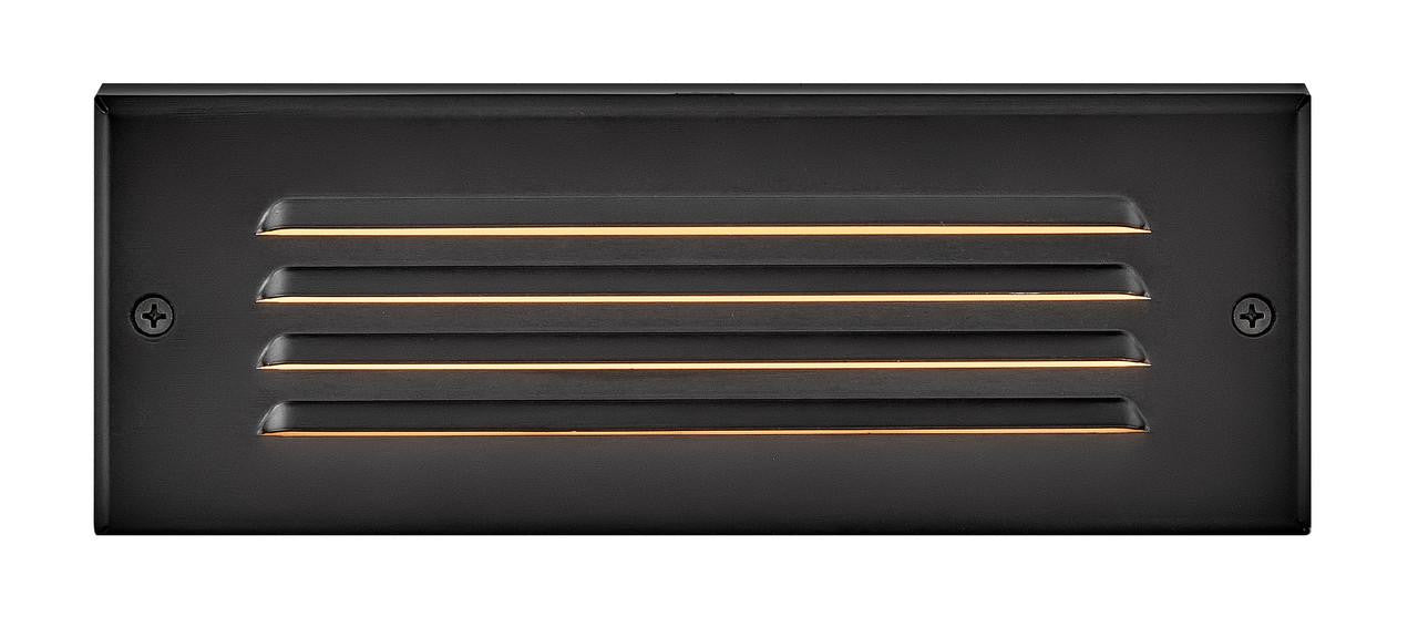 Hinkley Dash LED Flush Step Light 120V Stainless Steel Black