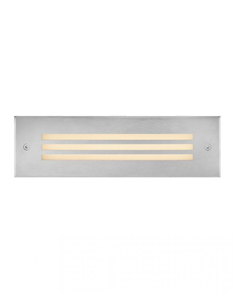 Hinkley Dash Louvered LED Brick Light Large Steel, Stainless Steel