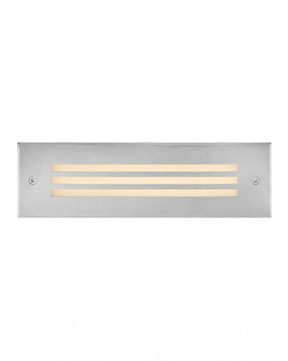 Hinkley Dash Louvered LED Brick Light Large Steel, Stainless Steel