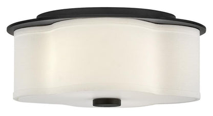 Hinkley Delaney Medium Flush Mount Black 14.0"W x 6.25"H x 14.0"L