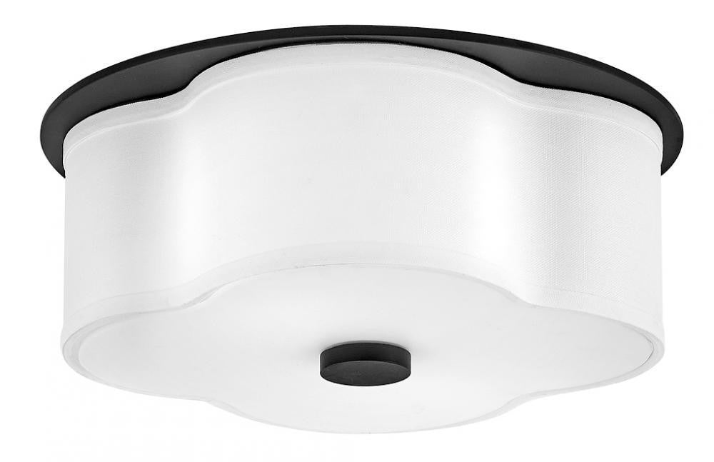 Hinkley Delaney Medium Flush Mount Black 14.0"W x 6.25"H x 14.0"L
