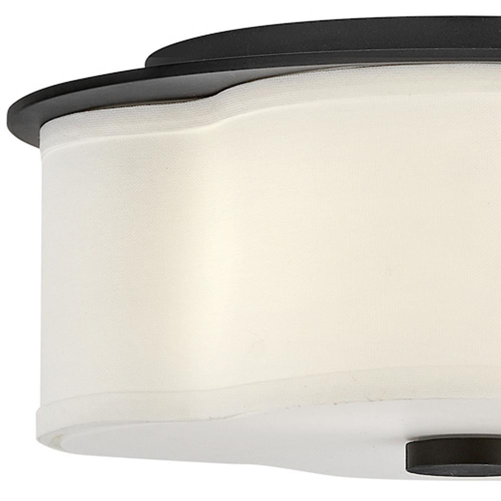 Hinkley Delaney Medium Flush Mount Black 14.0"W x 6.25"H x 14.0"L