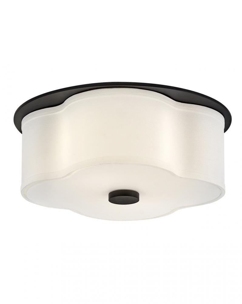 Hinkley Delaney Medium Flush Mount Black 14.0"W x 6.25"H x 14.0"L