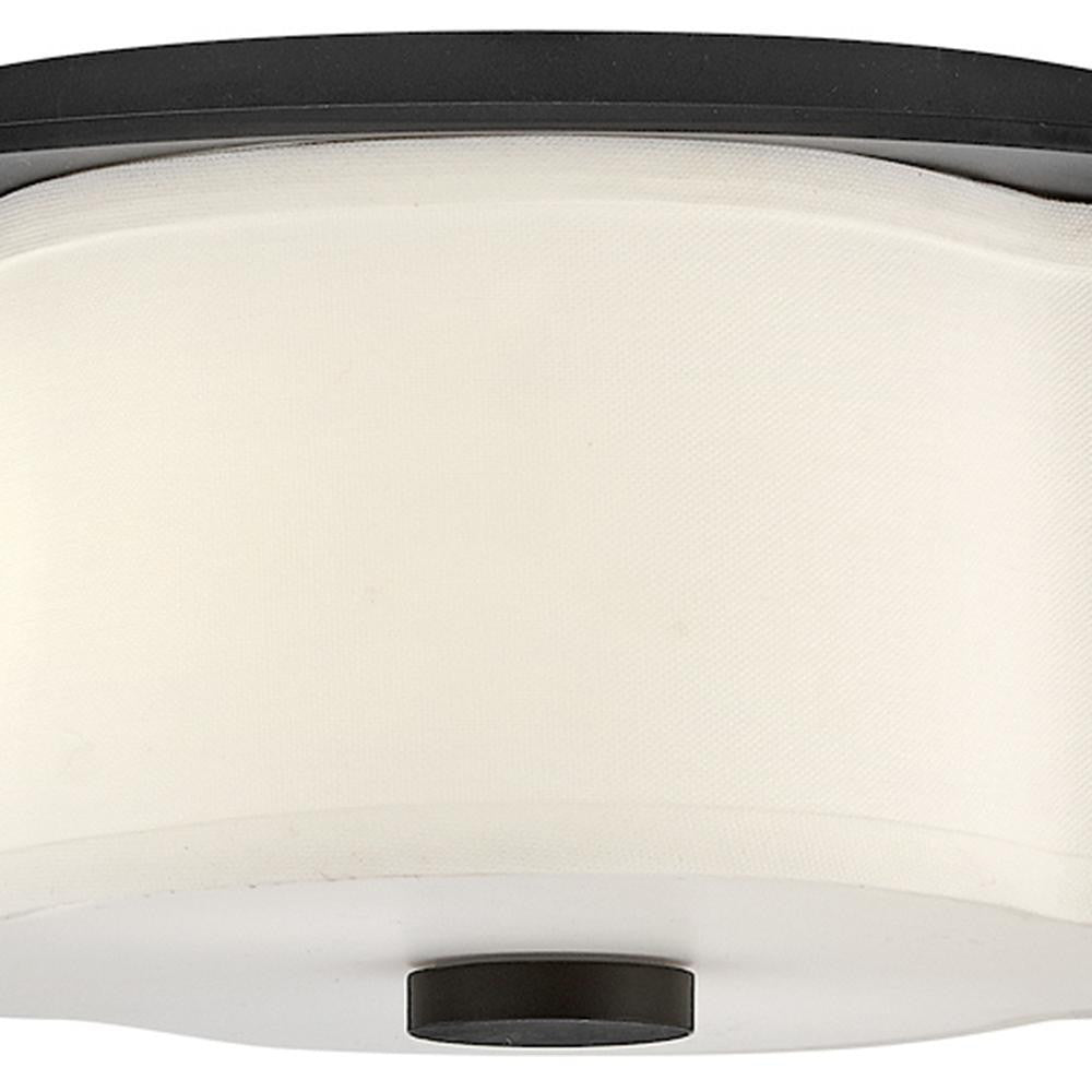 Hinkley Delaney Medium Flush Mount Black 14.0"W x 6.25"H x 14.0"L