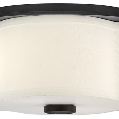 Hinkley Delaney Medium Flush Mount Black 14.0"W x 6.25"H x 14.0"L