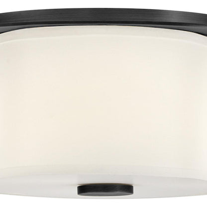 Hinkley Delaney Medium Flush Mount Black 20.0"W x 8.25"H x 20.0"L