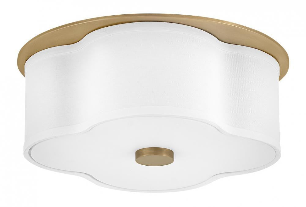 Hinkley Delaney Medium Flush Mount Heritage Brass 14.0"W x 6.25"H x 14.0"L