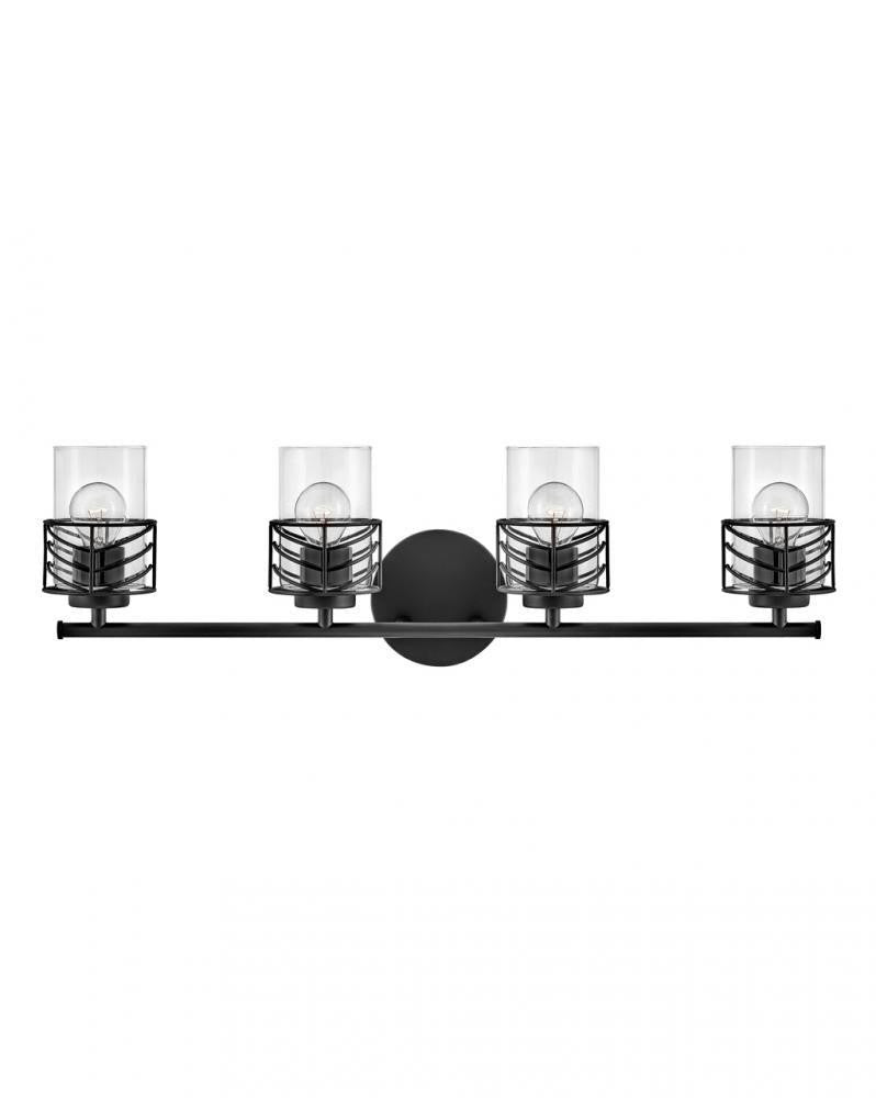 Hinkley Della Bath Vanity Light Black, Steel