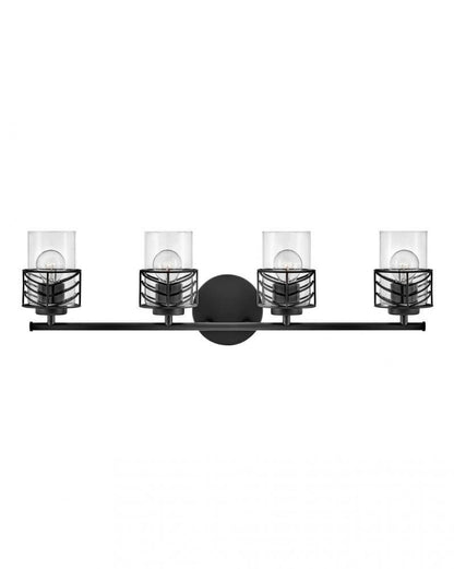 Hinkley Della Bath Vanity Light Black, Steel