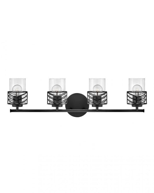 Hinkley Della Bath Vanity Light Black, Steel