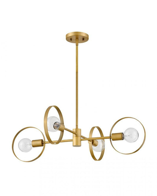 Hinkley Desi Medium Single Tier Pendant Lacquered Brass Steel, Lacquered Brass