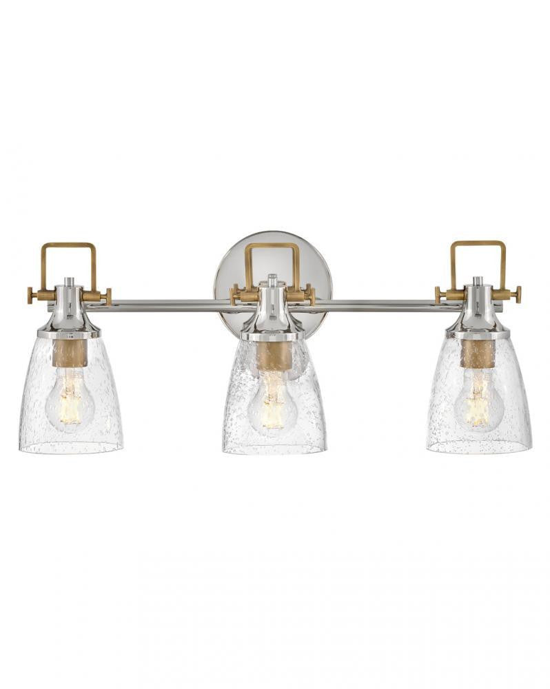 Hinkley Easton Medium Three Light Vanity Polished Nickel