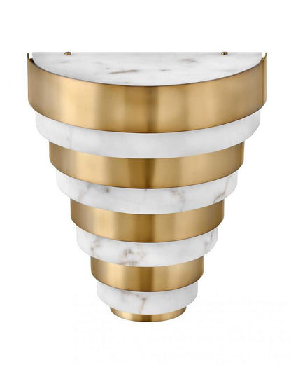 Hinkley Echelon Bathroom Wall Sconce Brass, Steel, Heritage Brass