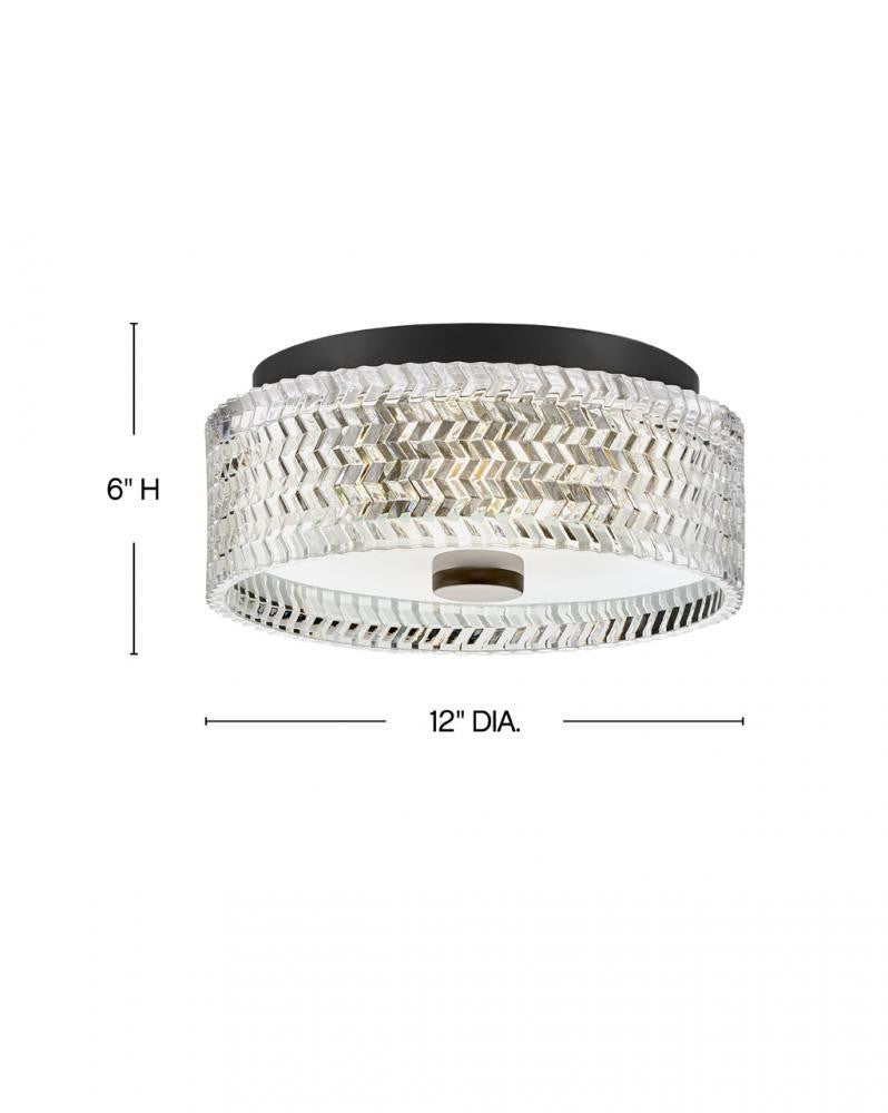 Hinkley Elle Small Flush Mount Black