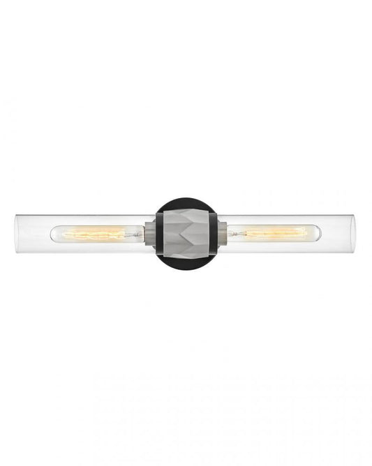 Hinkley Ellison Two Light Vanity Black, Brushed Nickel