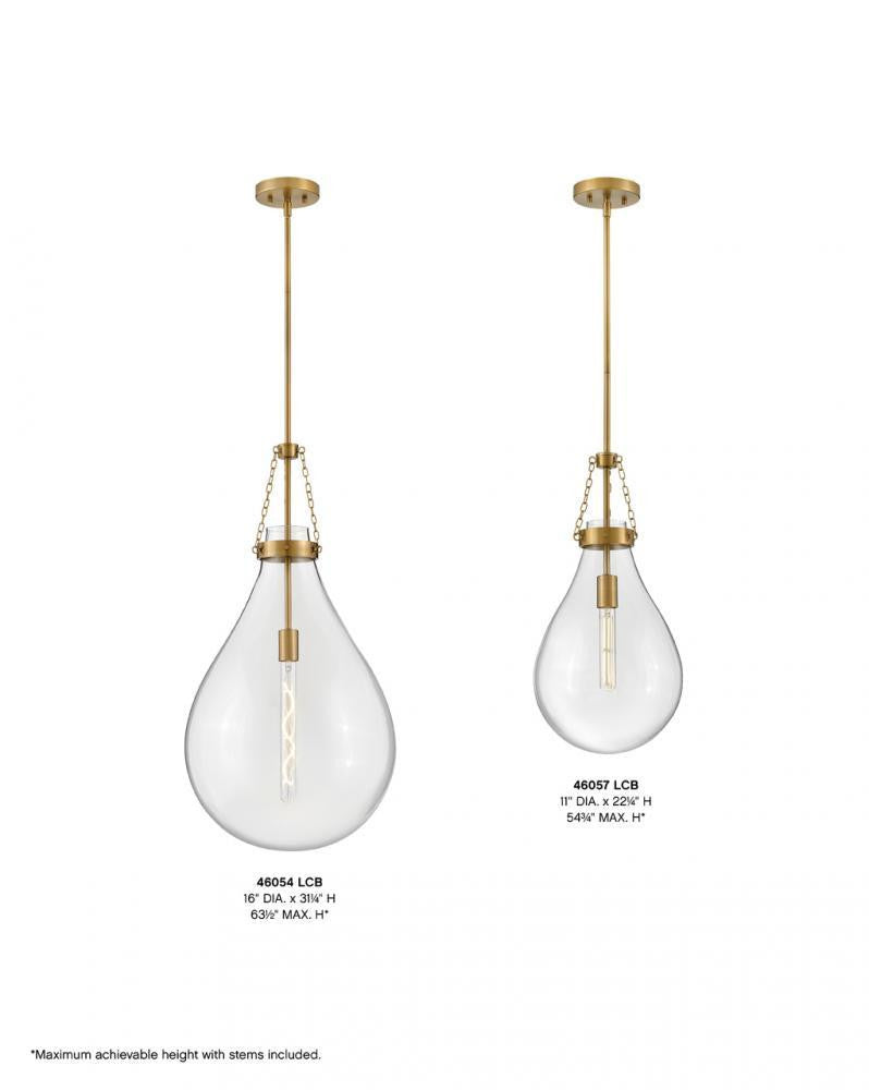 Hinkley Eloise Large Pendant Lacquered Brass