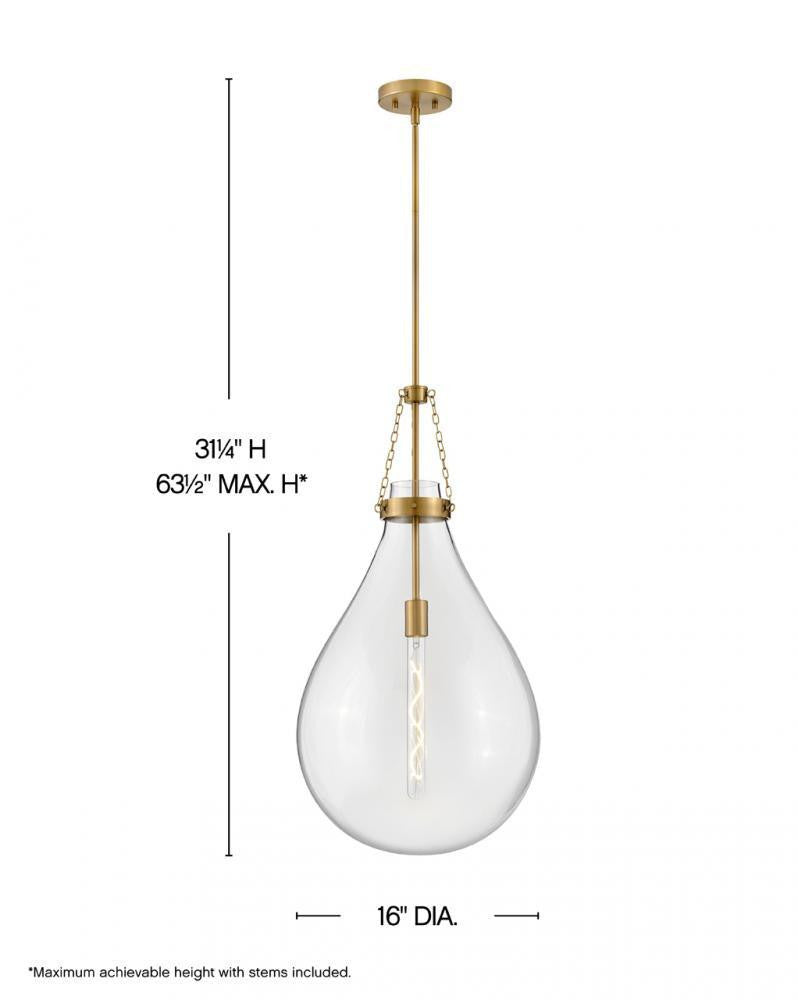 Hinkley Eloise Large Pendant Lacquered Brass