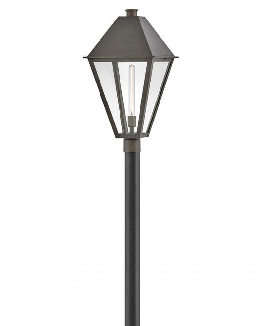 Hinkley Endsley Large Post Mount Lantern Blackened Brass