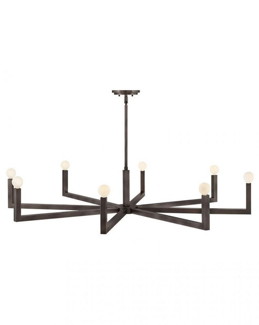 Hinkley Ezra Large Outdoor Single Tier Chandelier Black Oxide