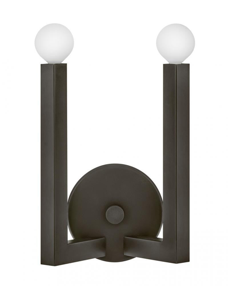 Hinkley Ezra Medium Two Light Sconce Black Oxide