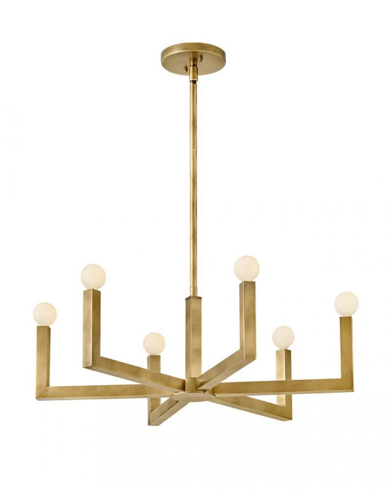 Hinkley Ezra Up Chandelier Brass, Steel, Heritage Brass