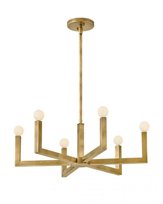 Hinkley Ezra Up Chandelier Brass, Steel, Heritage Brass