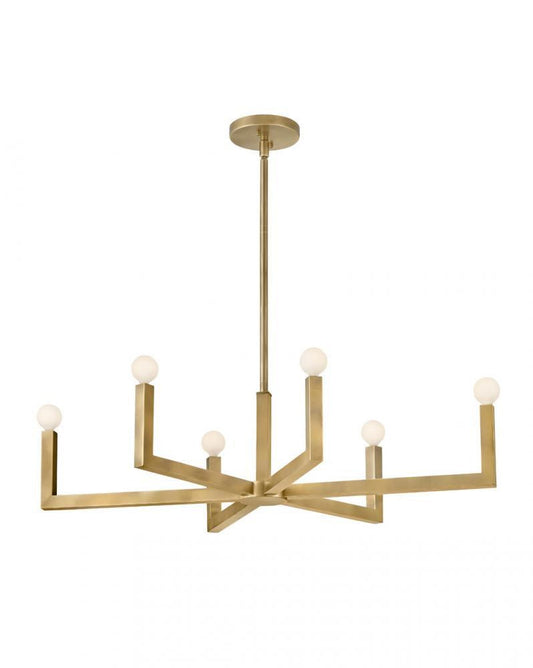 Hinkley Ezra Up Chandelier Brass, Steel, Heritage Brass