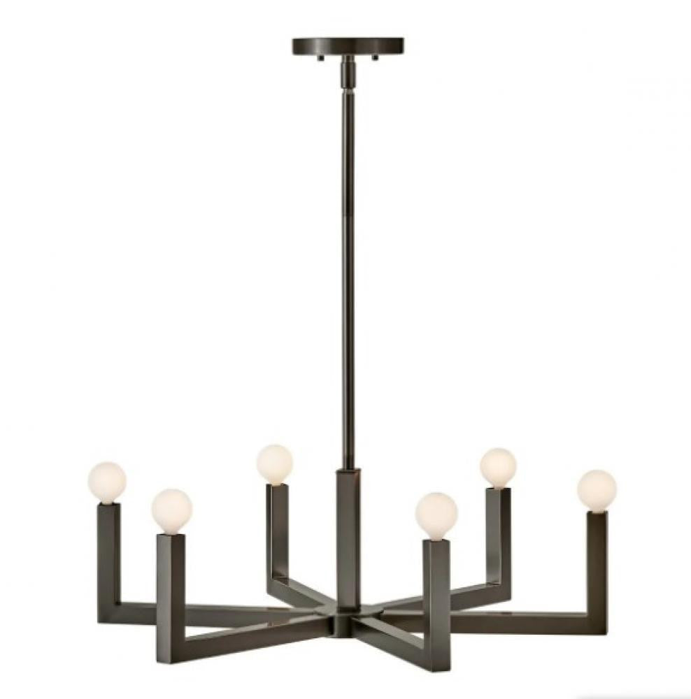Hinkley Ezra Up Chandelier Steel, Black Oxide