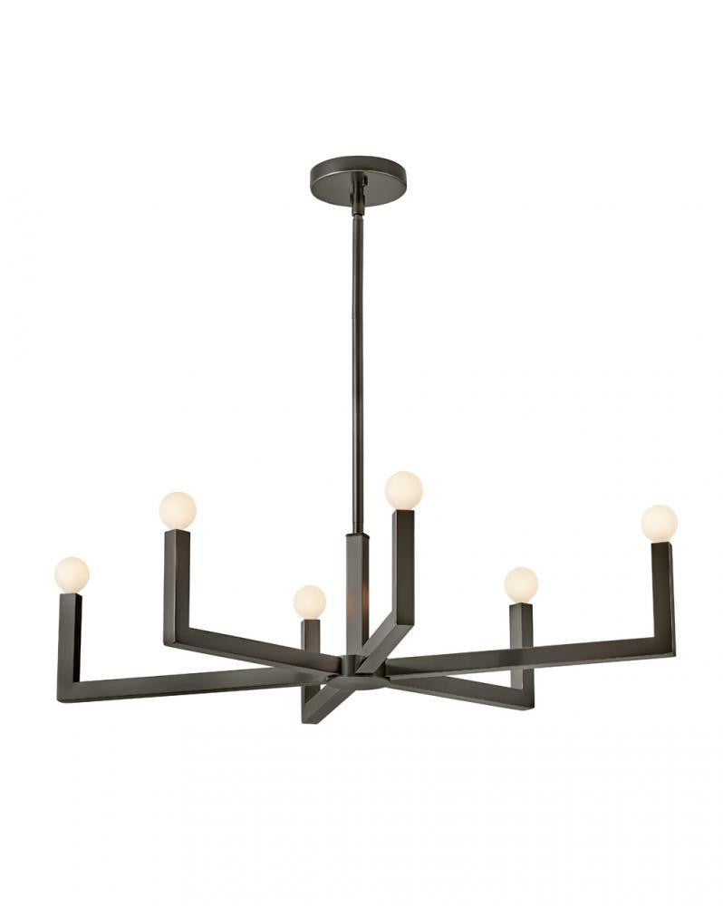 Hinkley Ezra Up Chandelier Steel, Black Oxide