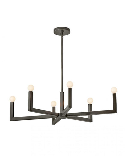 Hinkley Ezra Up Chandelier Steel, Black Oxide