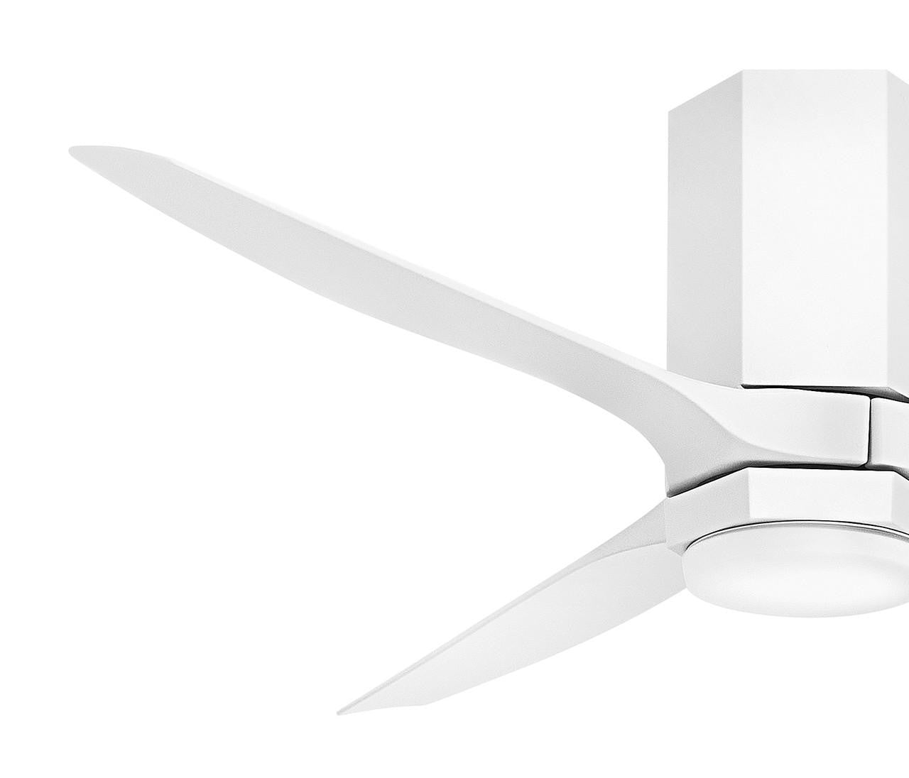 Hinkley Facet 52" LED Smart Fan Weathered Wood 52"W x 12"H Matte Weathered Wood Blade