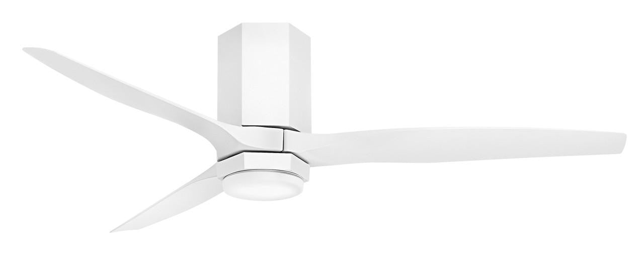 Hinkley Facet 52" LED Smart Fan Weathered Wood 52"W x 12"H Matte Weathered Wood Blade