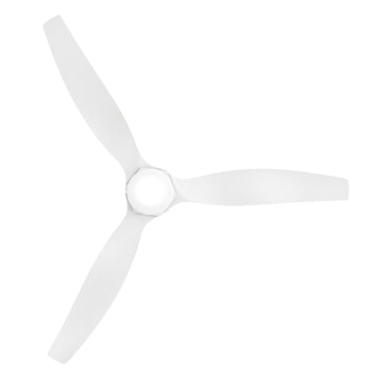 Hinkley Facet 52" LED Smart Fan Weathered Wood 52"W x 12"H Matte Weathered Wood Blade