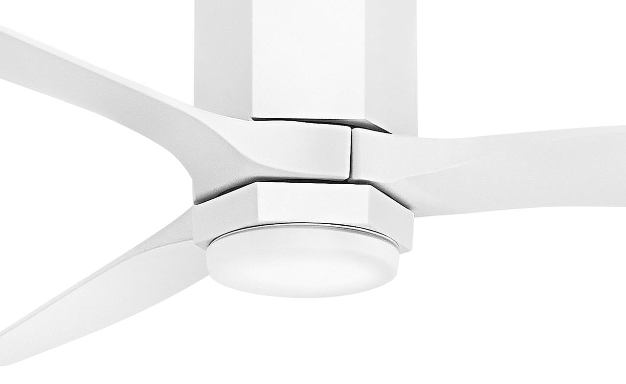 Hinkley Facet 52" LED Smart Fan Weathered Wood 52"W x 12"H Matte Weathered Wood Blade