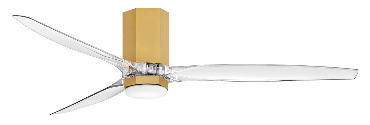 Hinkley Facet 60" LED Smart Fan Heritage Brass