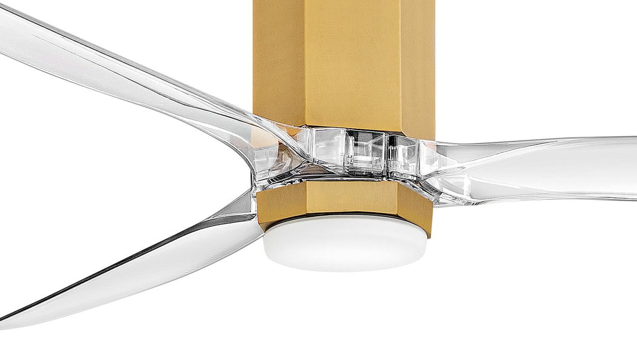 Hinkley Facet 60" LED Smart Fan Heritage Brass