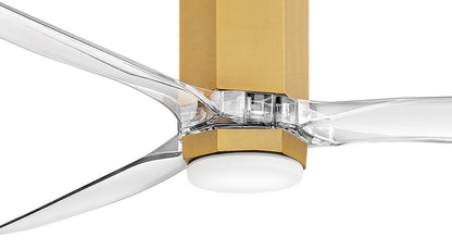 Hinkley Facet 60" LED Smart Fan Heritage Brass